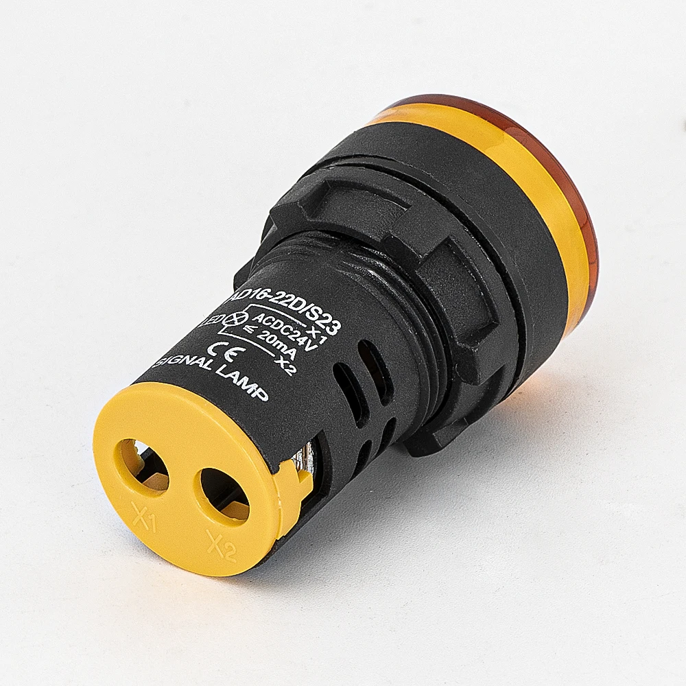 AD16-22DS AC/DC 12V 24V 110V 220V LED Colorful Flush Panel Indicator Light 22mm LED Pilot Light Indicator Lamps Screw Terminal