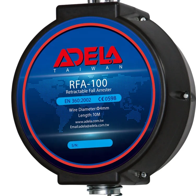 CE Certified Retractable Fall Arrester wirh Steel Rope System