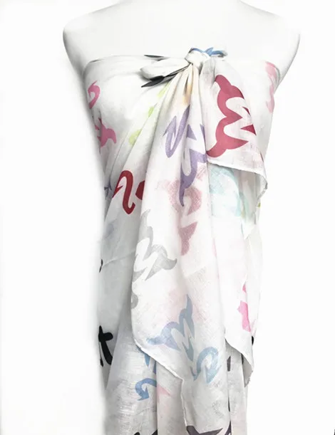 100% Polyester breathable beach sarong pareo for summer promotion gifts