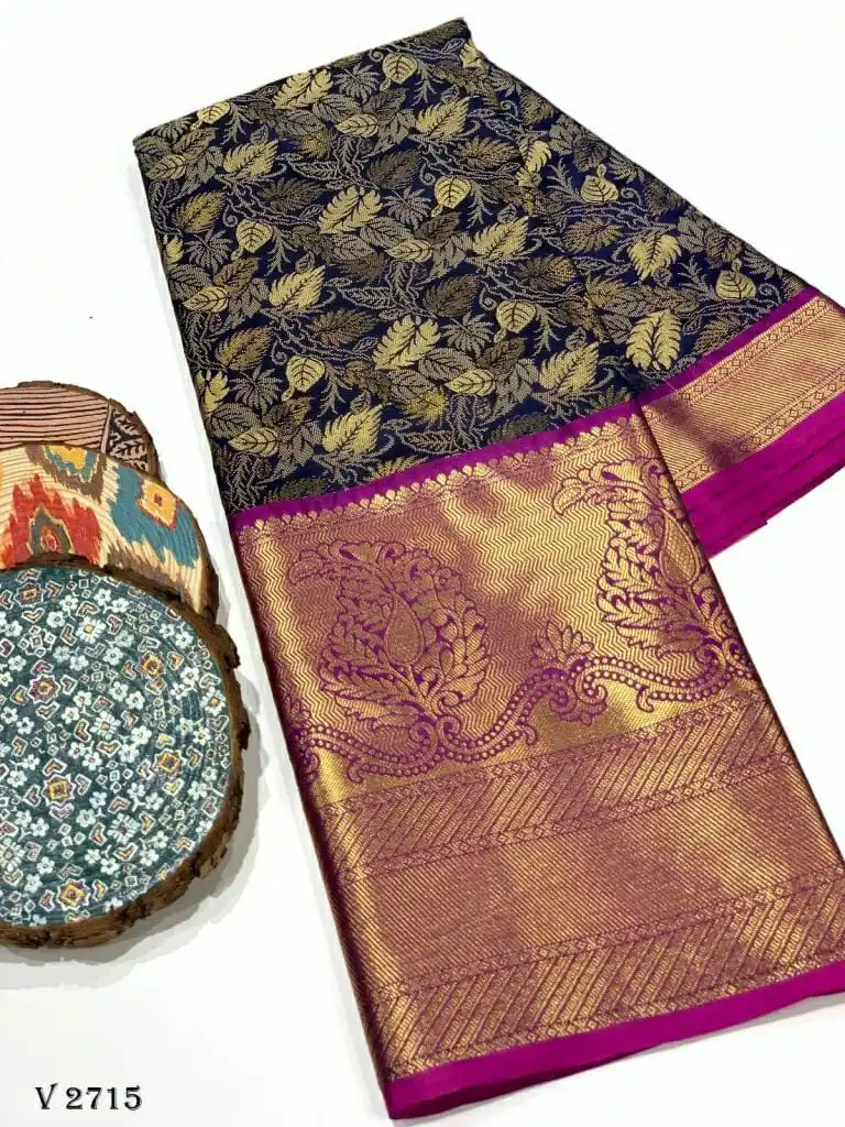 Pure Banarasi Silk Saree in Pure Zari Weaving With Banarasi Blouse Piece