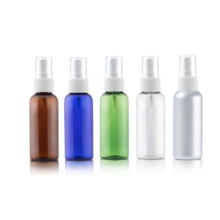 
European Warehouse Ready to Ship Amber Blue Clear White Pet Plastic Perfume Atomizer Spray Bottle 