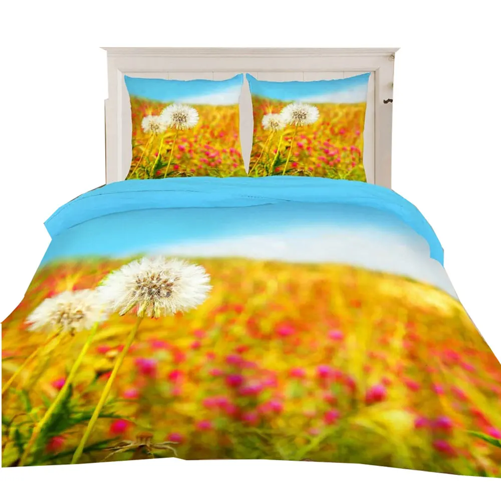 Stock lot best double 3d print linen bed linen sheets