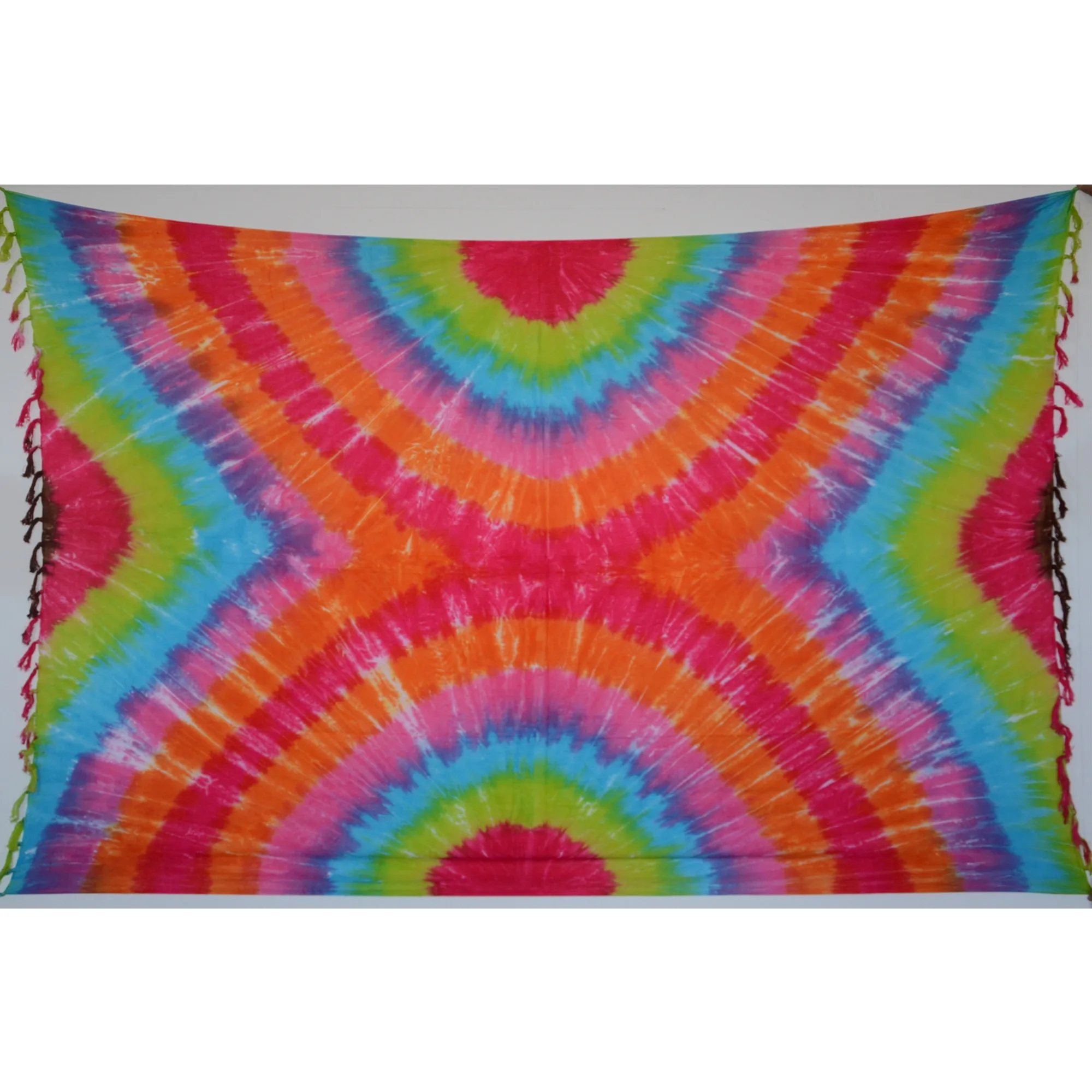 Hot Sale Hawaiian Sarong Pareo Tie Dye 100% Rayon Wholesale Custom Bali Manufacturer Beachwear Cover Up TD003-001R2