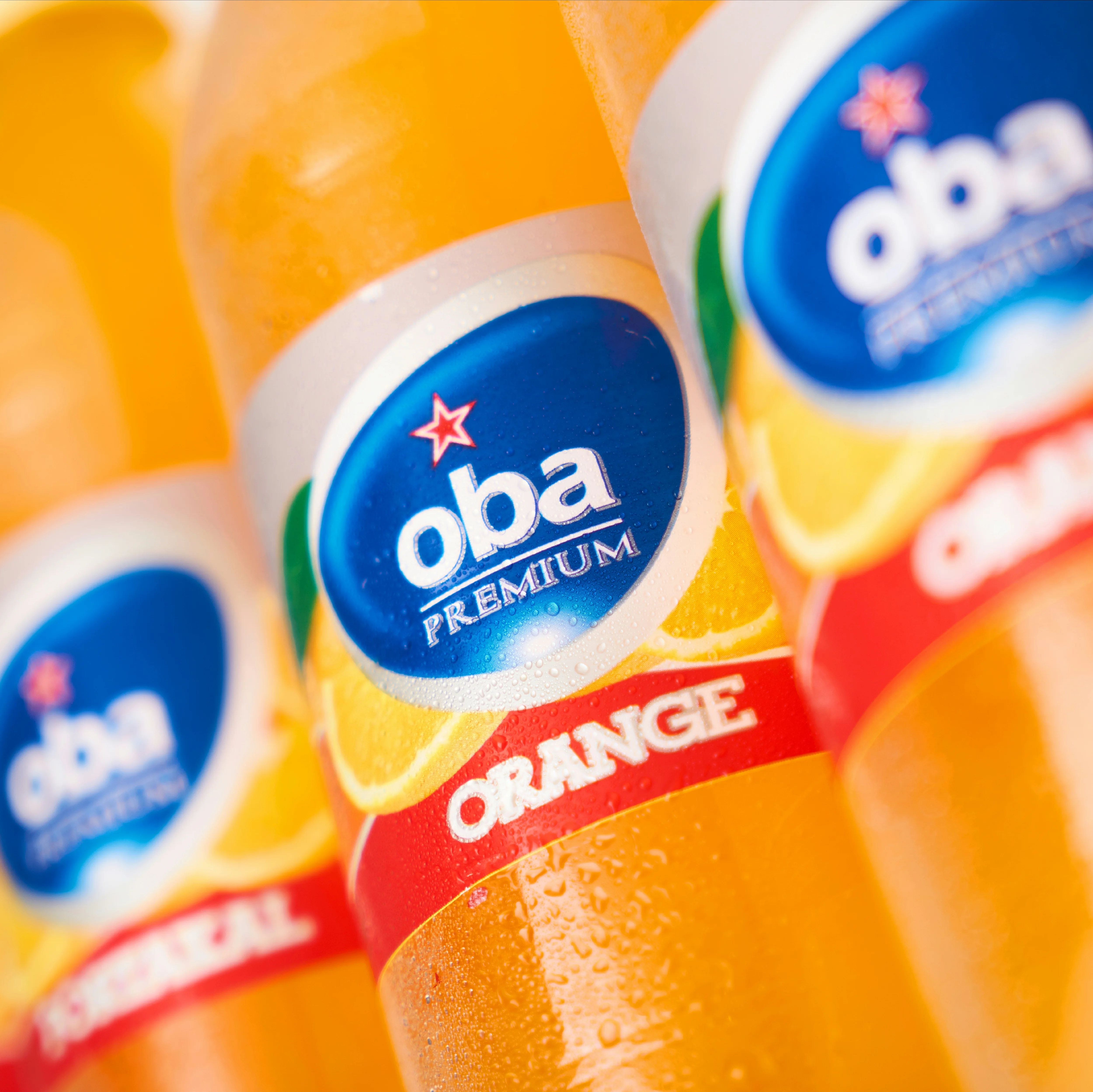 500 mL OBA PREMIUM Orange Flavored Carbonated Cold Halal Non Alcoholic Soft Drinks Sparkling Beverages