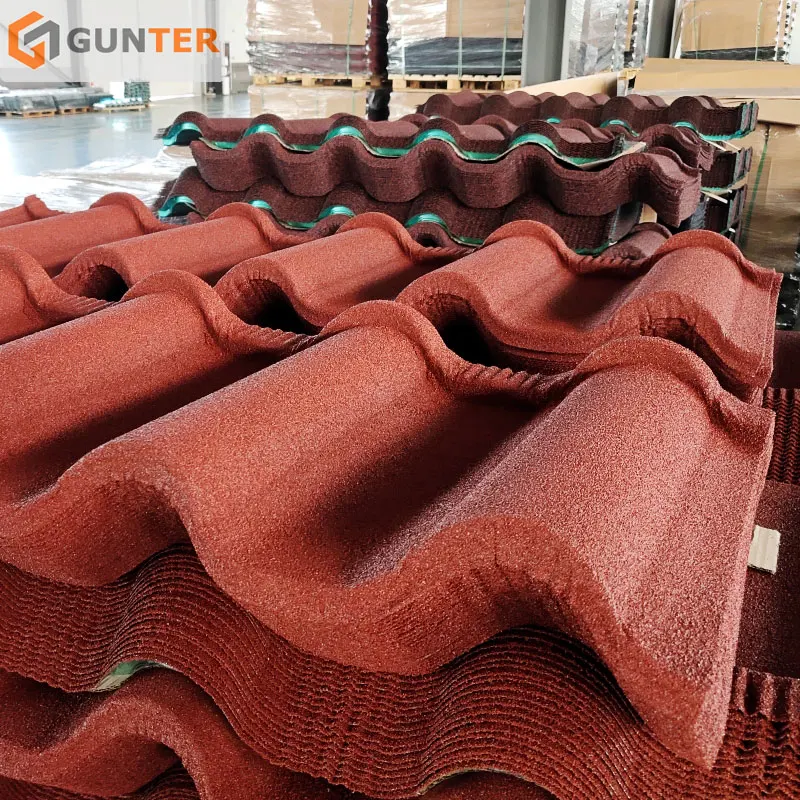 
Construction Building Roofing Materials Stone Coated Metal Roofing Tile 