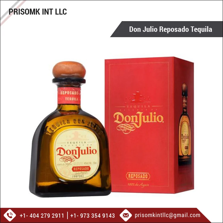 Hot Selling Best Quality Agave Flavored Wholesale Alcoholic Beverage Don Julio Reposado Tequila 750ml Supplier