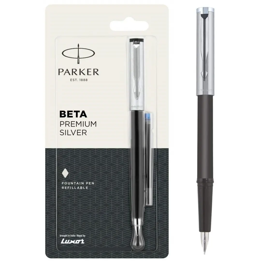 Перьевые ручки parker beta premium серебристая хромированная ручка с чернильным картриджем перьевые рекламный Пользовательский логотип