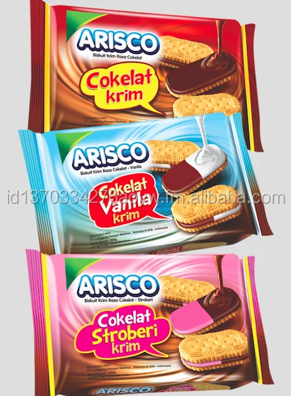 Hot Sell Wafer Biscuits snack kids pack BBQ, Chocolate Flavour Manufacture producer ( 22g x 60 pcs ) Arisco - OEM