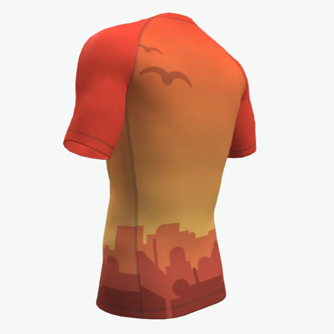 Оптовая продажа пустые сублимационные принты спортивные топы Для Mma серфинга фитнеса Rashguard