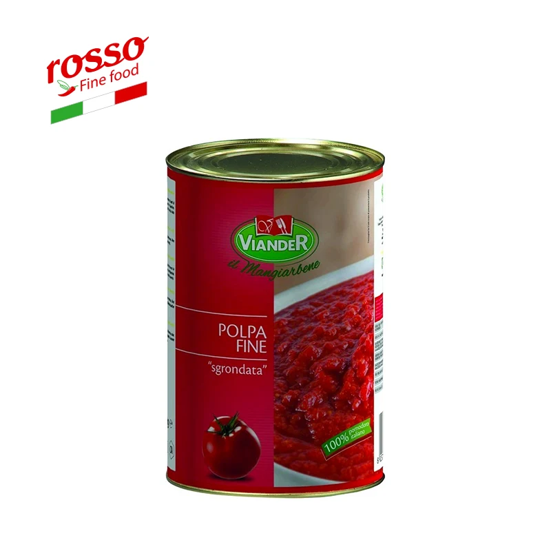 Viander Fine Drained Tomato Pulp 4.05 kg  - Made in Italy