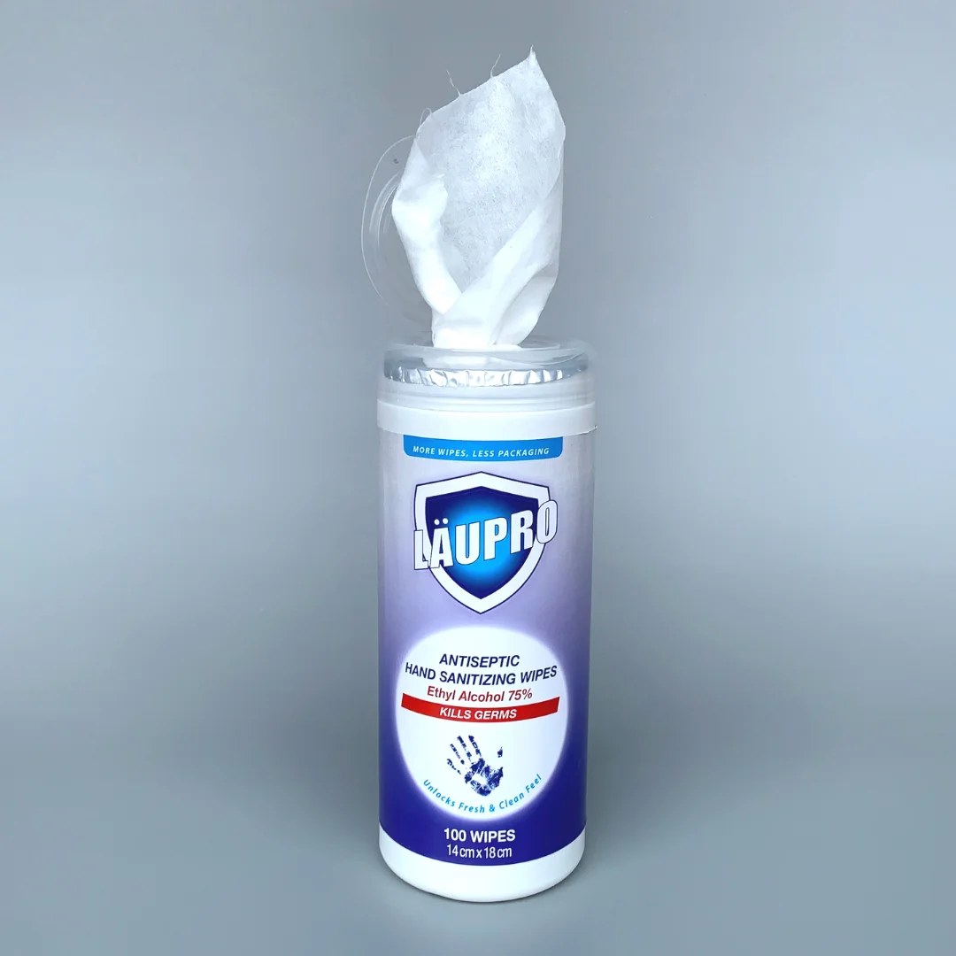 Certified F.D.A. AL COHOL Wet Wipes Tissues Non-woven in Canister