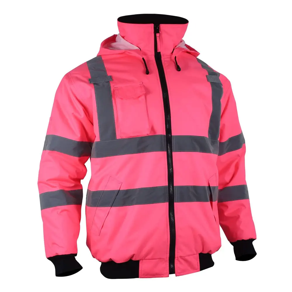 High quality Hi Vis Adult Outdoor Waterproof 100% polyester mesh Safety Reflector Construction Jacket