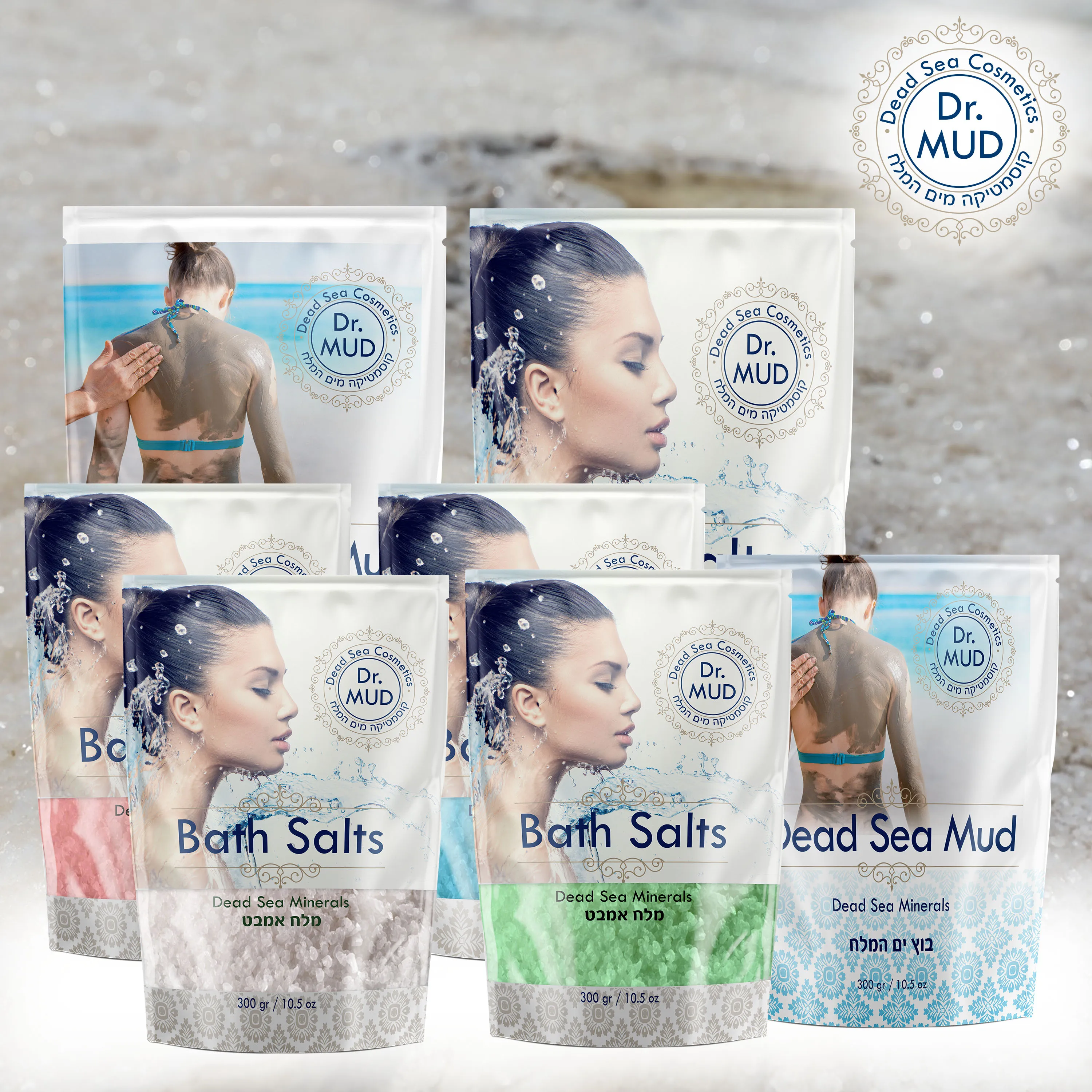 Dead Sea Bath Salt 500g Lavender(Blue) by Dr.MUD Dead Sea Cosmetics