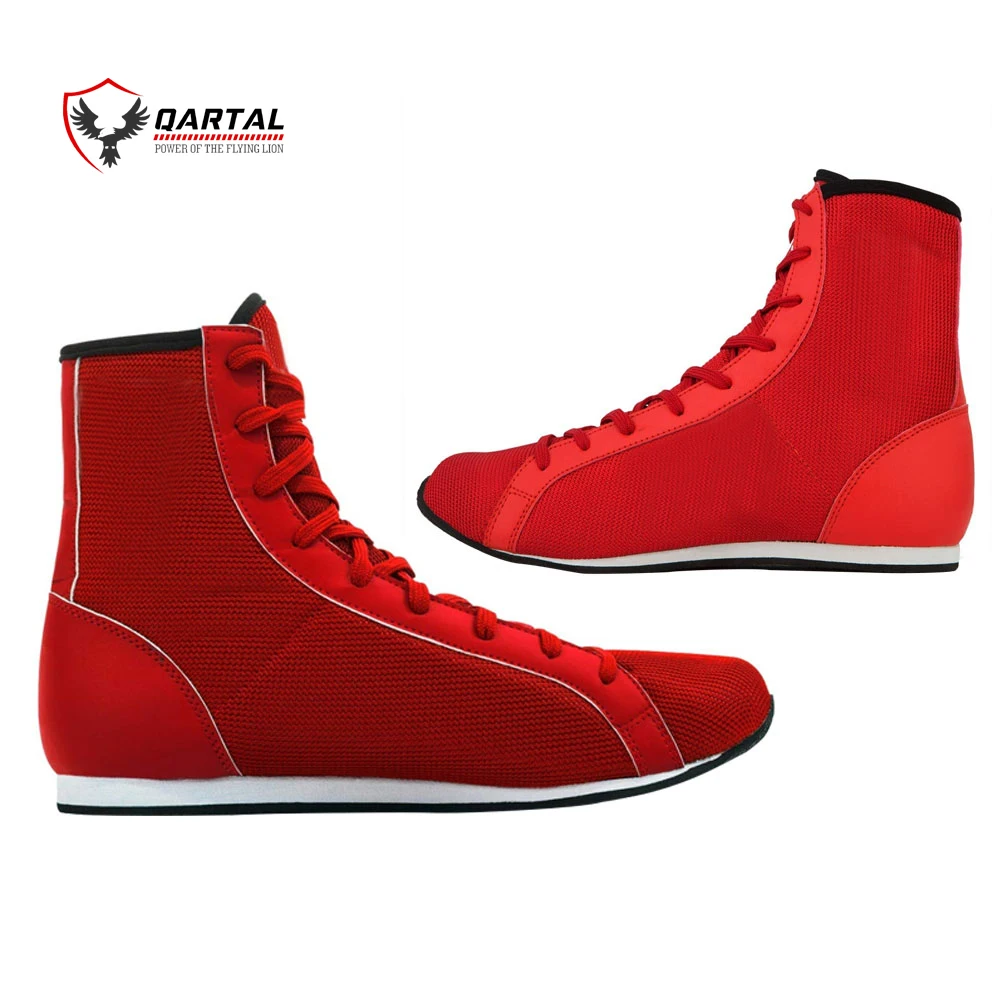 2021 Direct Factory Sale Custom Made Red Kick Boxing Wrestling Martial Arts Shoes