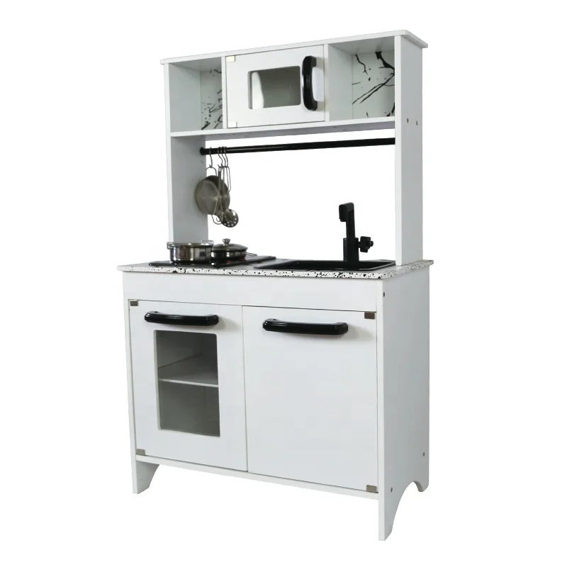 Wholesale Children Wooden kitchen Toy,Pretend Cooking Play With Light And Sound Wooden Kitchen Play Set