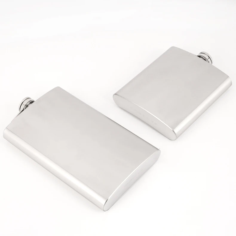OEM 6oz original brushed stainless steel silver hip flask for liquor whisky spirit