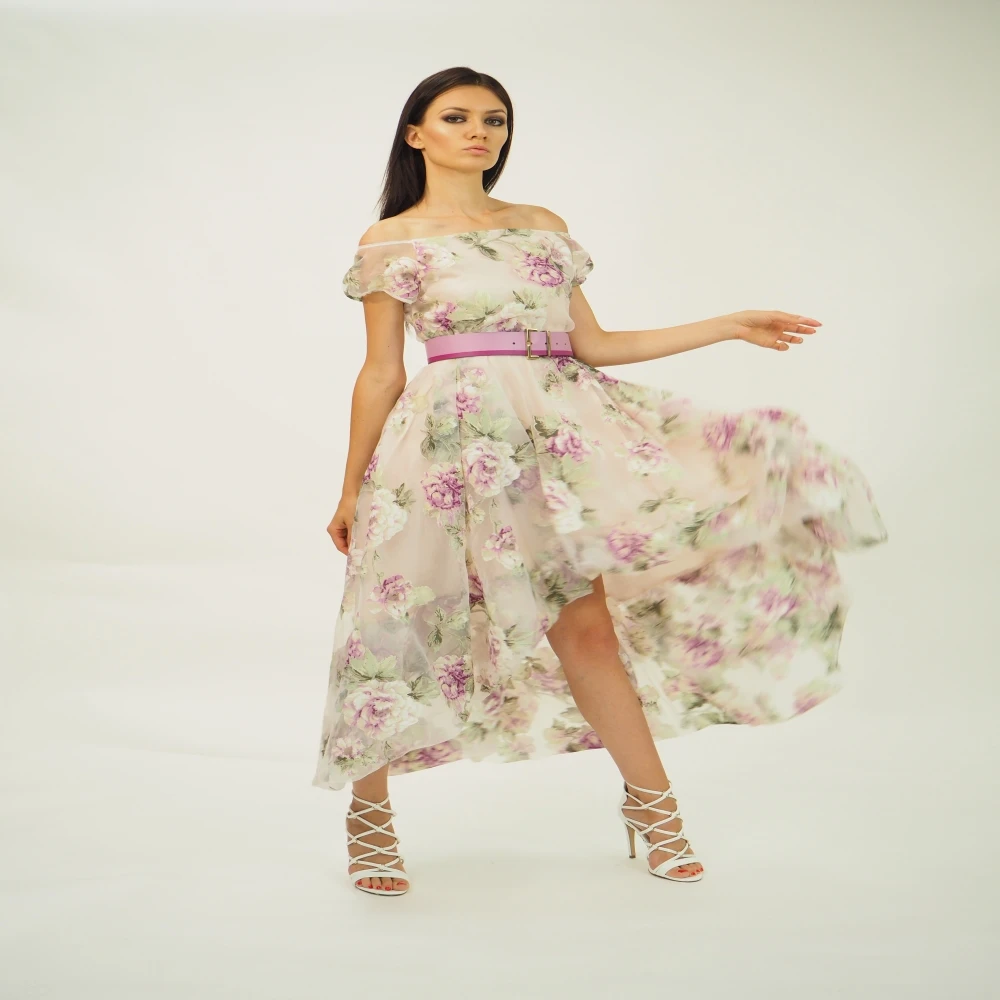 Top quality made in Italy cerimony dress for elegant women and for party, cocktail and wedding