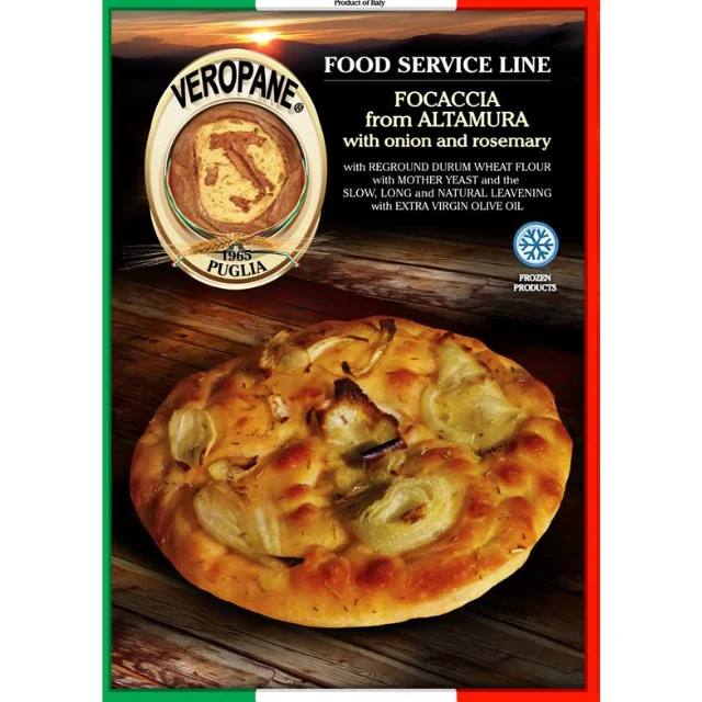 Сделано в Италии, частично запеченный, замороженный, 250 г, лук, Экстра девственное оливковое масло, хлеб для оптовой продажи