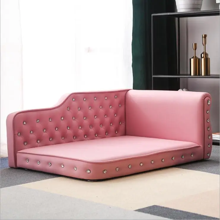 OEM and ODM High quality Luxury Leather dog sofa large dog beds dog sofa and bed