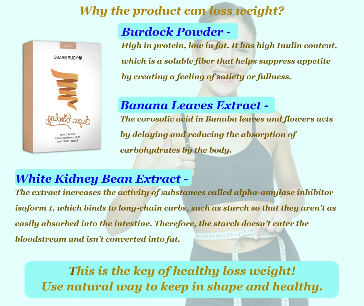 Sugar Blocking Weight Loss White Kidney Bean Extract Slimming Supplement