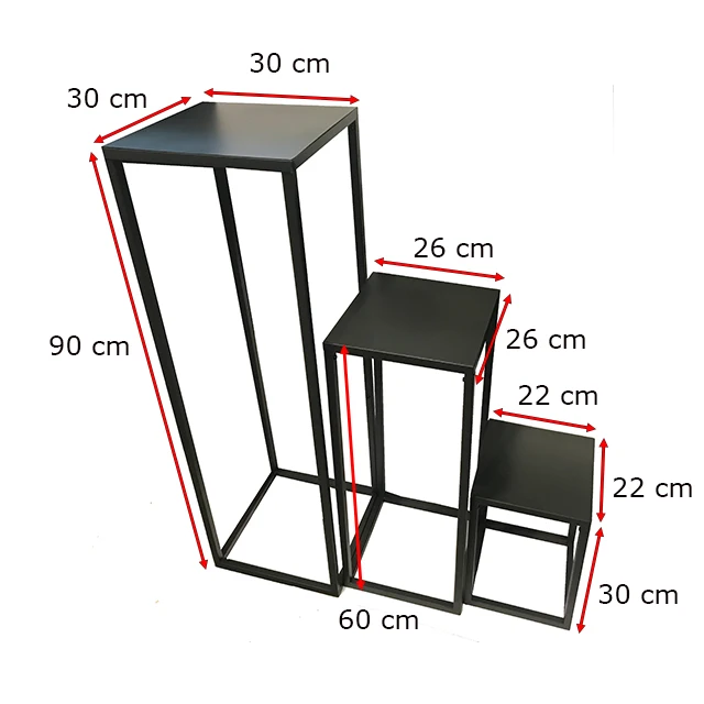 3 pieces metal flower stand