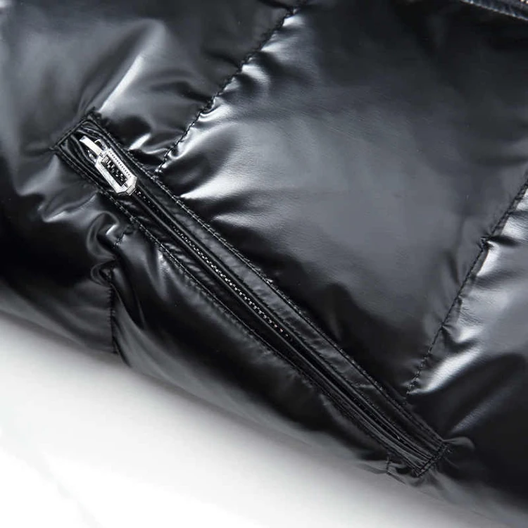 2021 Прямая продажа с фабрики Детский пуховик простой черный блестящий 100% полиэфиром легкий оптом