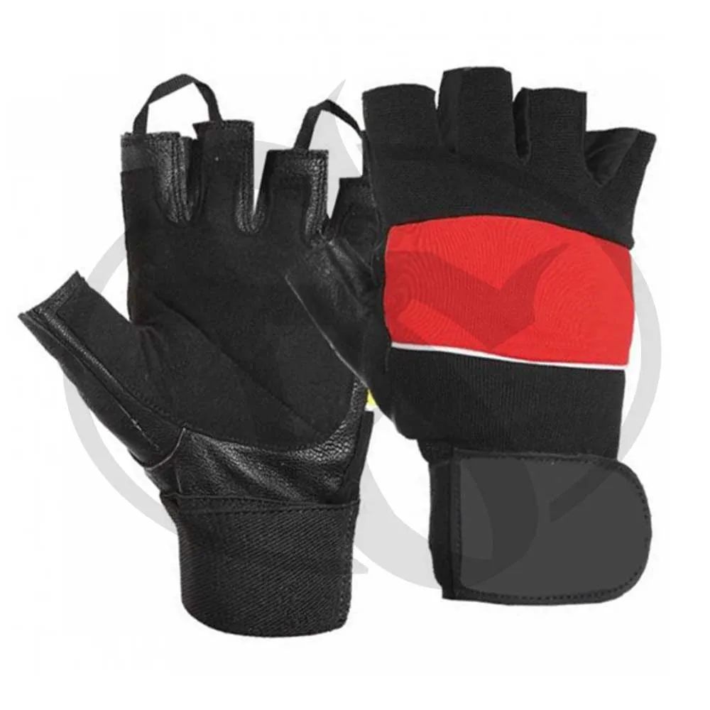 Top quality Gym Fitness Workout body Building Weight Lifting Exercise Long Strap Gloves