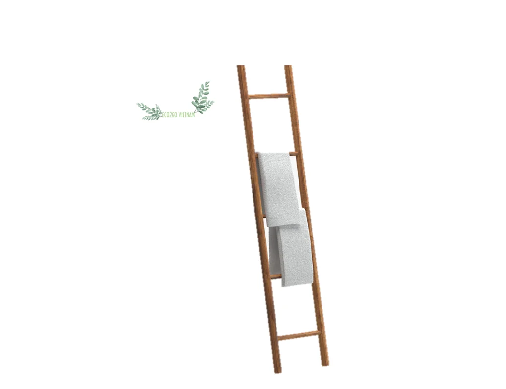 Eco-friendly and Trending 2022 Natural Bamboo Ladder Bath Towel Rack Vietnam Hanging Clothes Bathroom, Bedroom Made in Vietnam