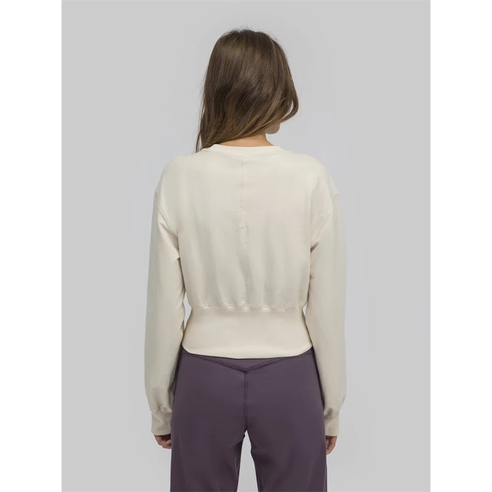 Women Loose Fit French Terry Hoodie Pullover Long Sleeves Sweatshirt Casual Crew Neck Tops Basic Workout Yoga Shirts