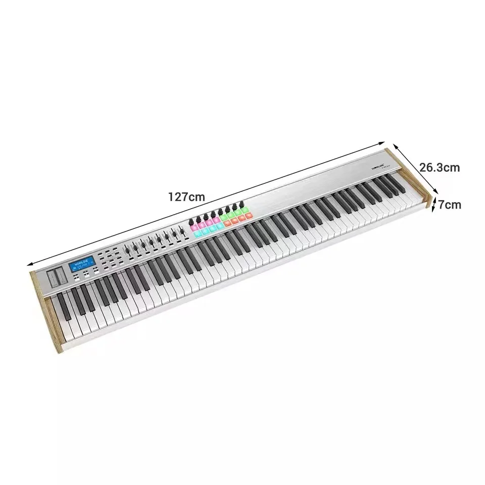 Worlde P-88 Pro music studio piano MIDI Keyboard controller 88 keys