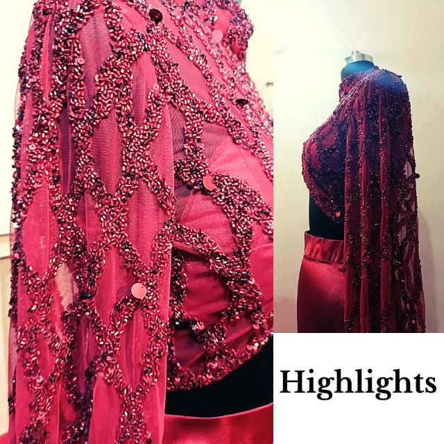 Long Elegant Evening Gowns Prom Dresses Beaded Party Gown High Quality One Piece Backless Sexy V Neck Formal for Women Burgundy