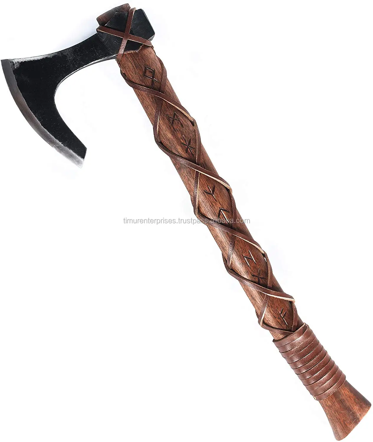 
HAND FORGED TOMAHAWK BEARDED HATCHET COMBAT THROWING HUNTING TOOl AXE One-Handed 24