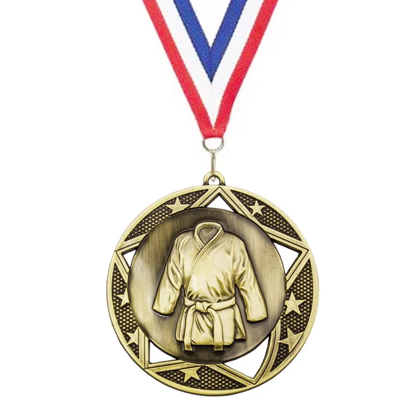 Индивидуальная рекламная литейная спортивная медаль jiu-jзуд карате из цинкового