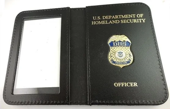 Leather Name Badge Holder Purse  Badge Holder Cases  Leather Badge Holder Wallet