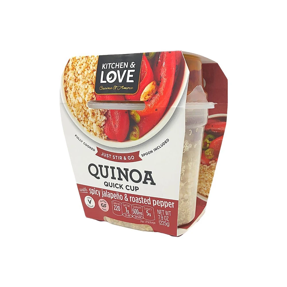
RTE Quinoa Meal - Spicy Jalapeno & Roasted Peppers Food Ready To Eat Vegan Organic Fiber & Protein 