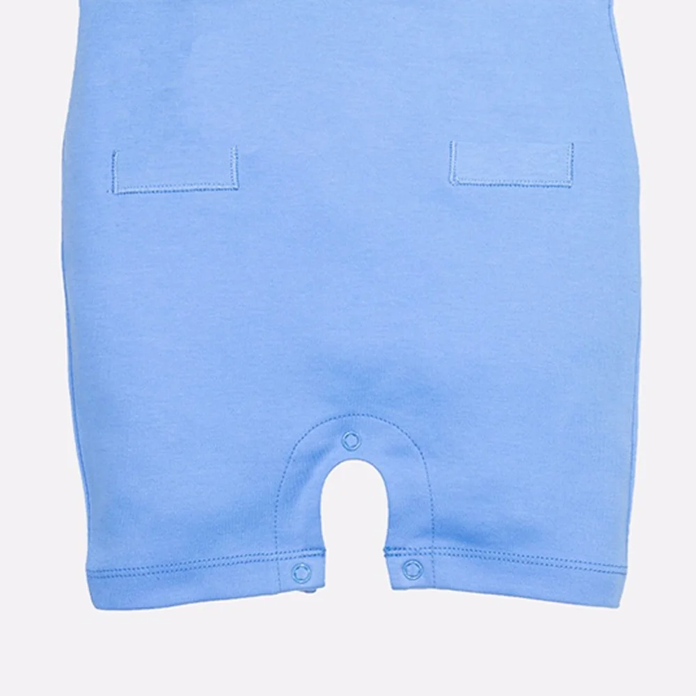 2025 Customized Design Baby Romper / Newborn Short Sleeve Baby Cotton Baby Pajamas Clothes / Boys Blue Pure Cotton Rompers