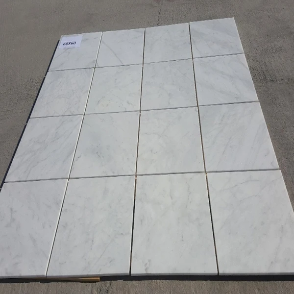 2023 Mugla Carrara White Marble Tile Crystal White Marble Polished Honed Finishing Cut Size Exterior Made Turkey CEM-P-32