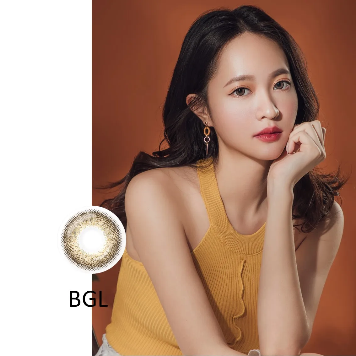 Luxury 3-Toned Gold Brown Daily Color Contact Lenses