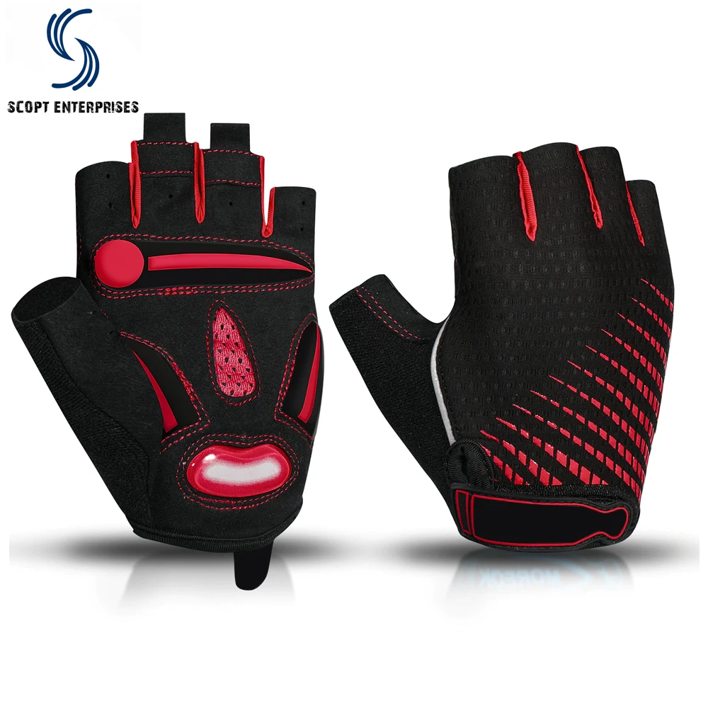 2021 Good Quality Wholesale Men Cycling Gloves Pakistan Made Bicycle Sports Half Finger Gloves