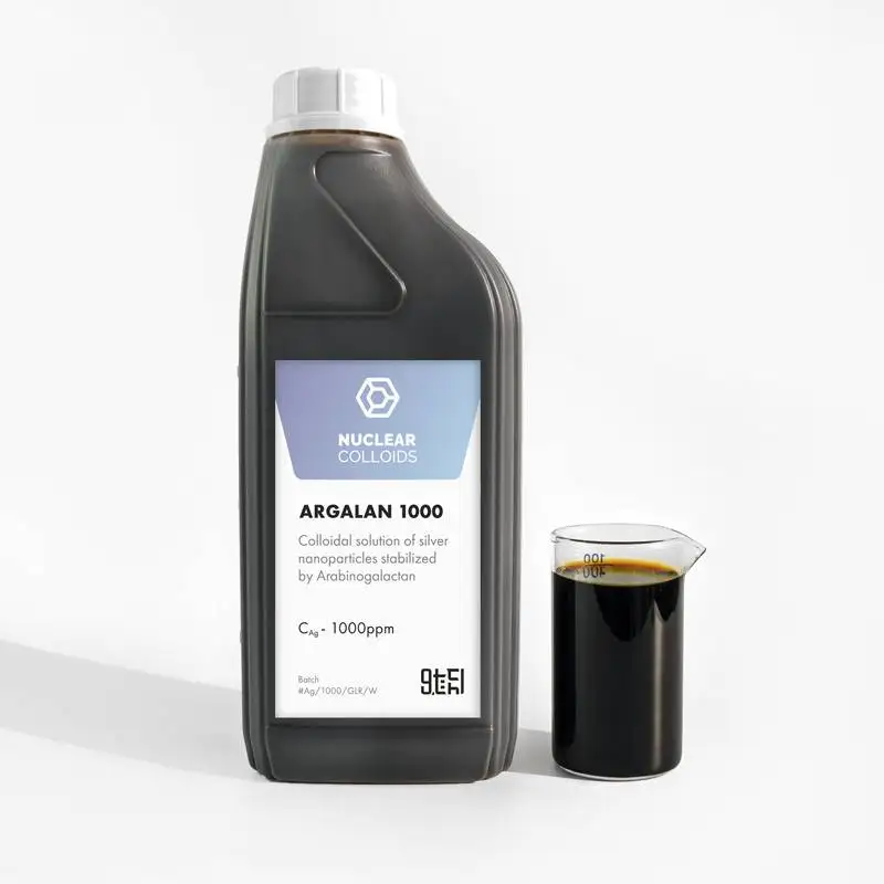 Argalan 1000 - Sol Complex of Silver Nanoparticles with Arabinogalactan, Used for Production Cosmetic, silver nanotechnology
