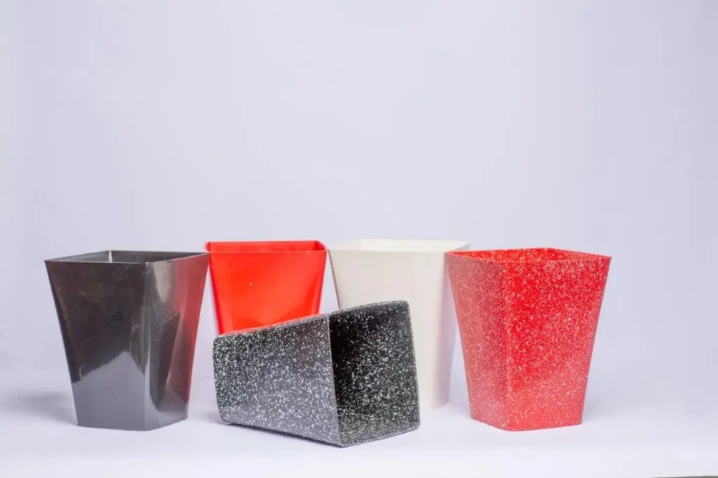  Пластиковые комнатные и уличные квадратные горшки цветочные высотой 9 5 дюйма