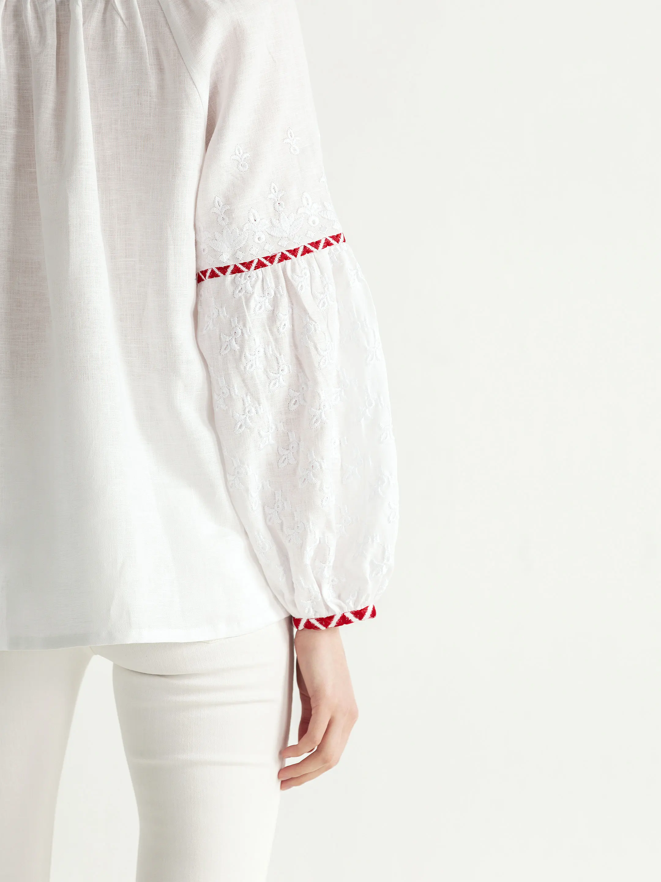 Made In India Hand Embroidered Ukrainian Blouses Long Sleeves Casual Womens Wear Tops And Blouses