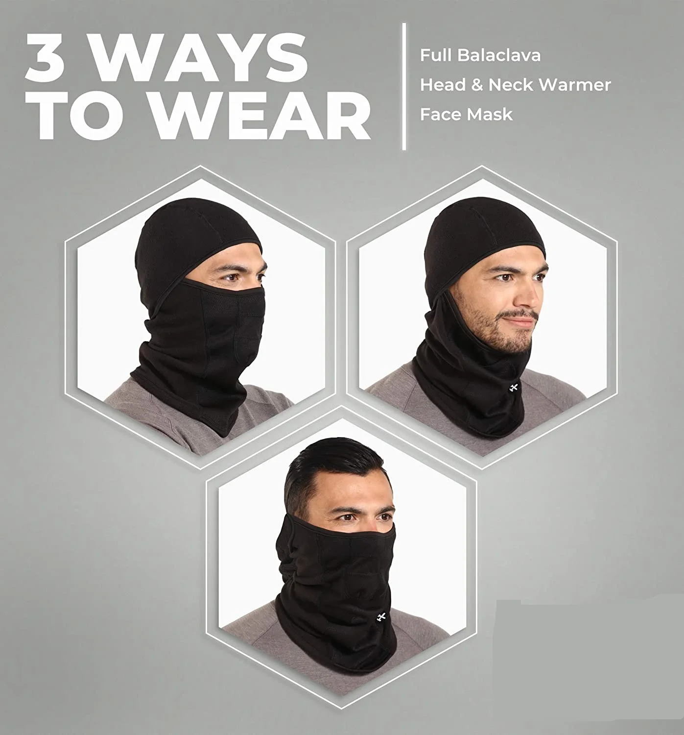 Balaclava Face Mask Extreme Cold Weather Ski Mask for Men Women Winter Snow Gear for Working, Skiing, Snowboarding & Motorbike
