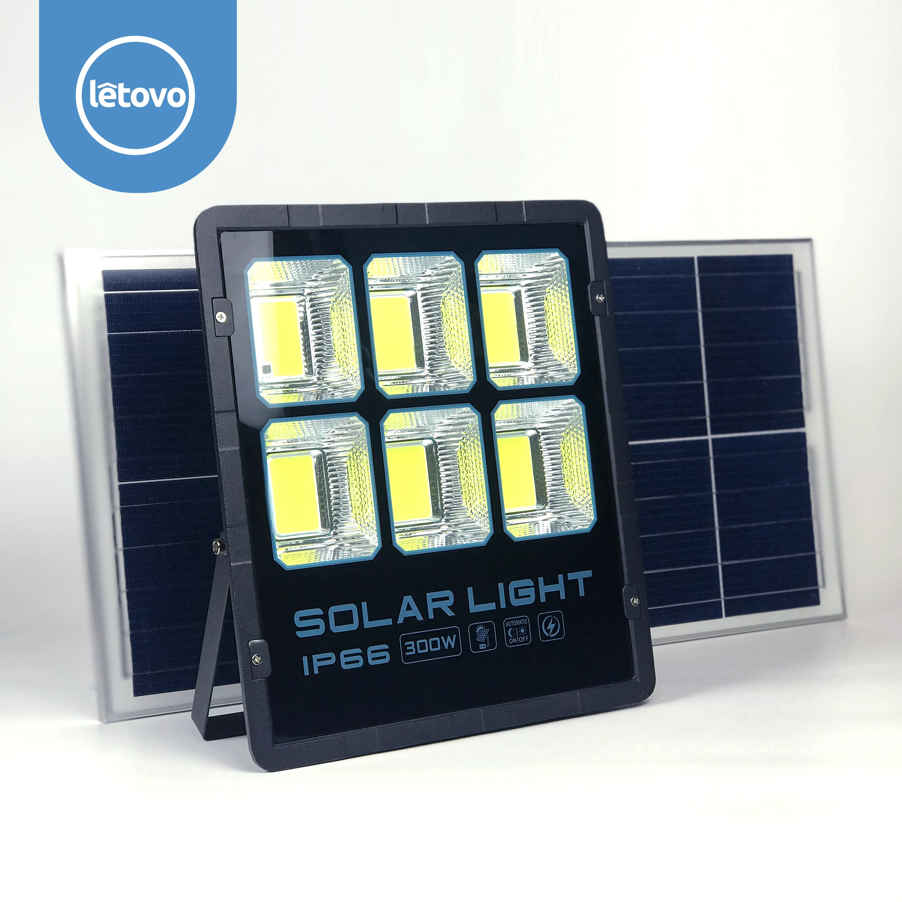 Letovo Solar Light   Flood Light (Solar Street Lights 300W | Separate Panel 300Watts)