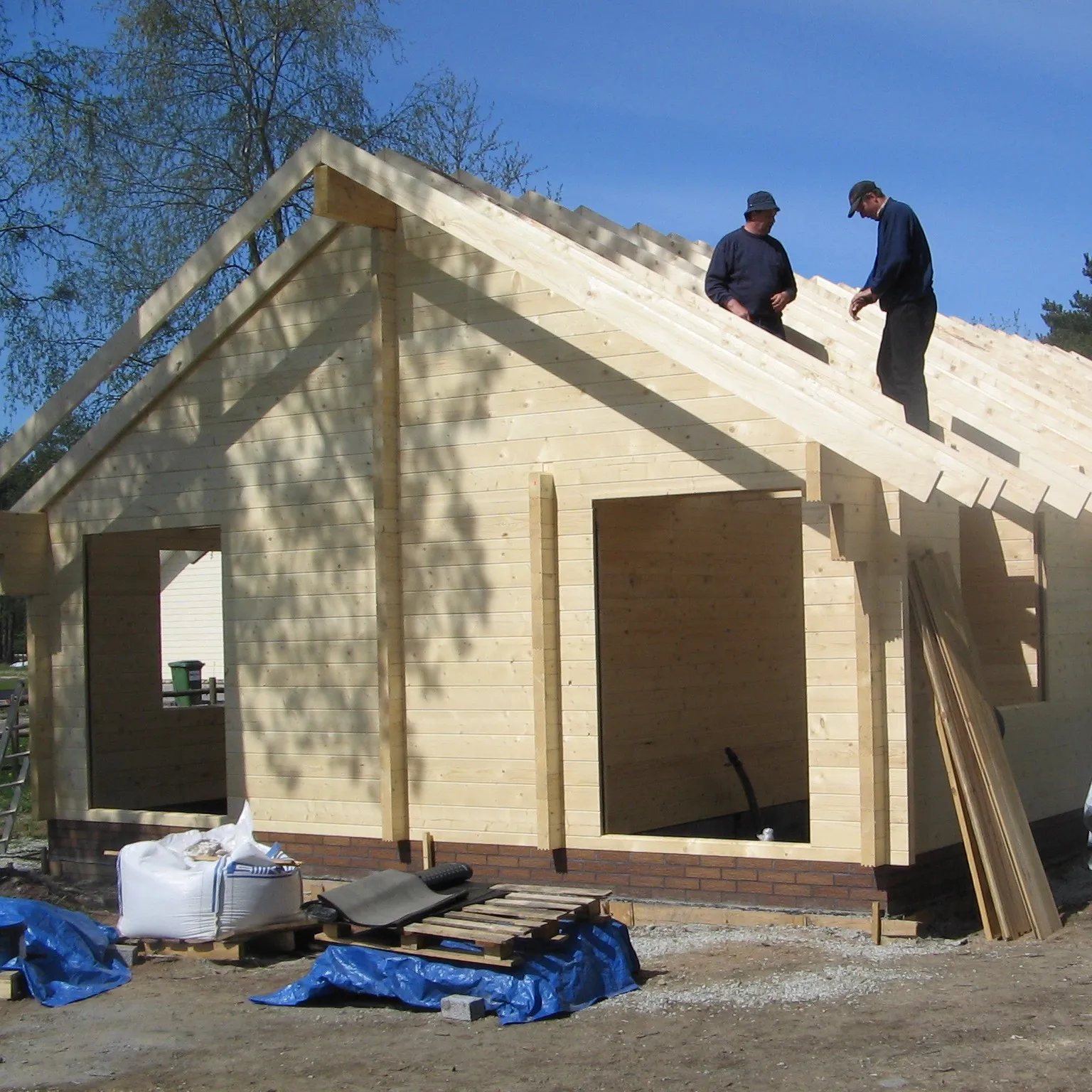 
Bed Room House, Office Suleneeme Prefabricated Log Cabin, Flat Packed, EU Standard, Selfbuild Optimized, Energy Efficient, 2 