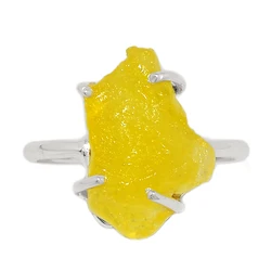 Seller Of The Month Claw Setting Brucite Rough Rings, Bulk Supplier Of All Stone Jewelry, Jaipur-India