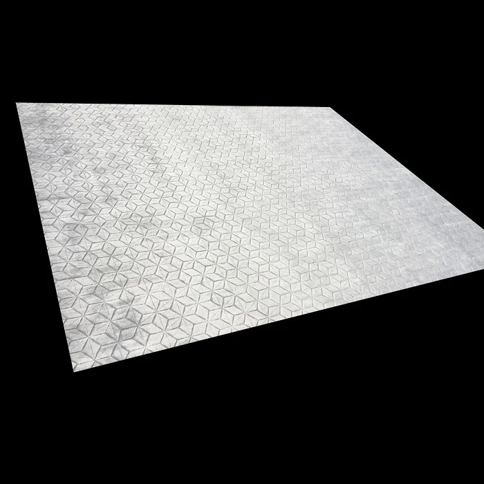 Красивый Серый цветной персонализируемый трафарет ручной работы Pantone 3D Высокий Низкий Шелковый Тенсел бамбуковый ткацкий станок с узлом ковер