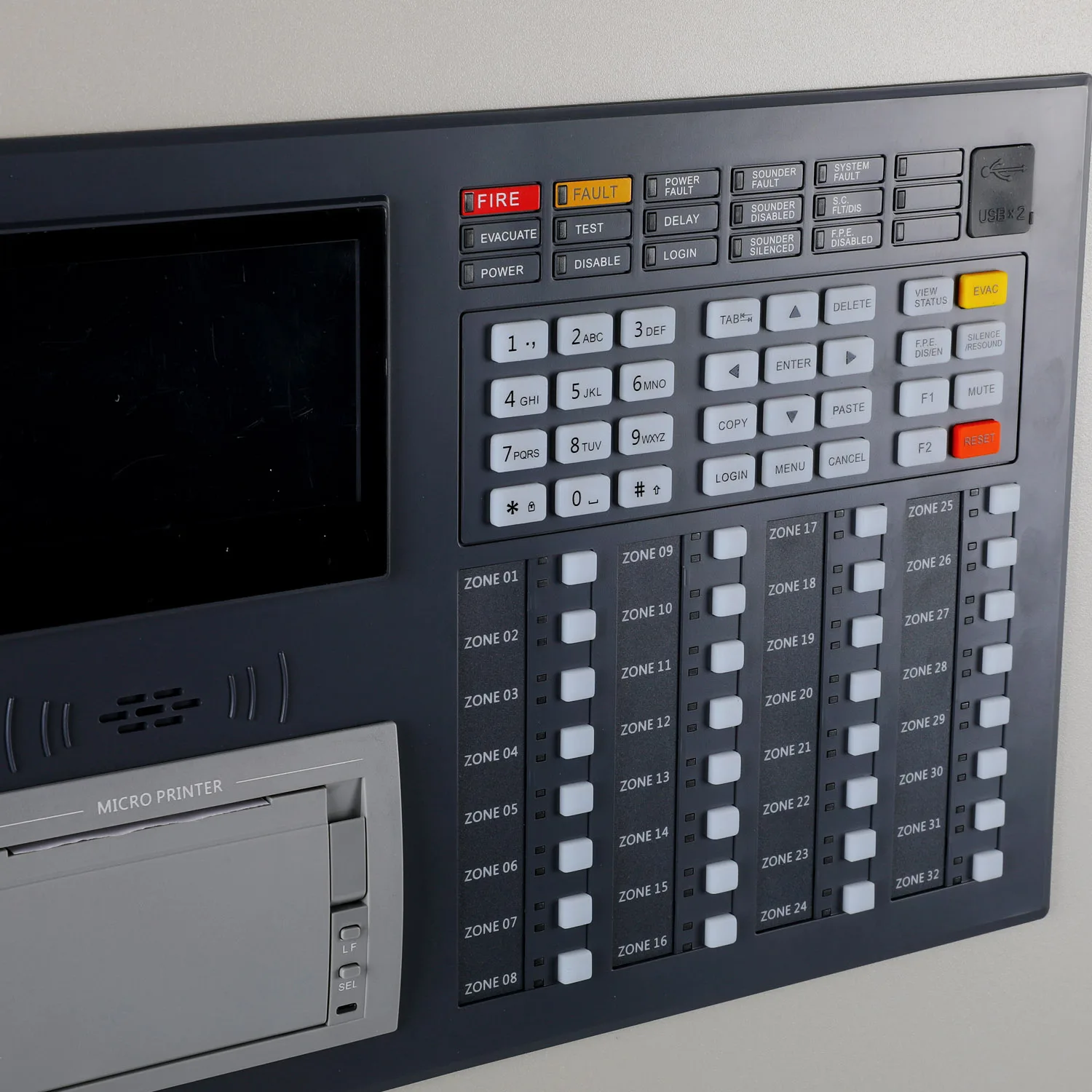 LPCB одобренная Asenware 1-8 петля пожарной сигнализации панель управления с EN54