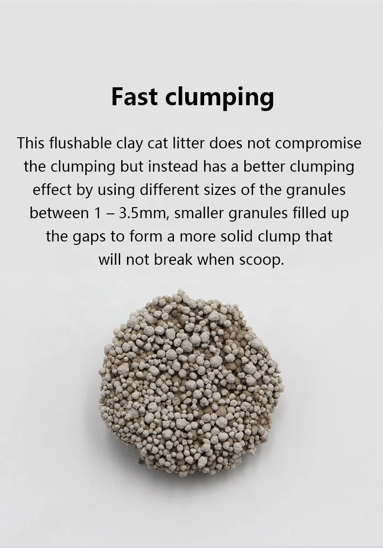  Cat box filler Flushable Toilet Bentonite Kitty Sand Soluble in Water Litter Instead of