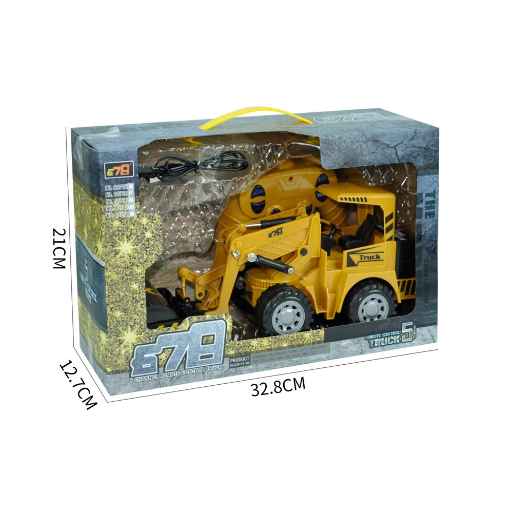 OEM Customization 1/24 5 Channel Electric Radio Control RC Truck Road Roller Construction Vehicles Truck Toys